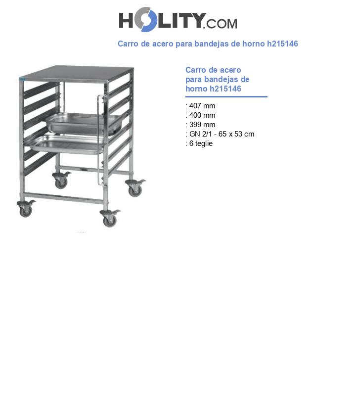 Carro de acero para bandejas de horno h215146