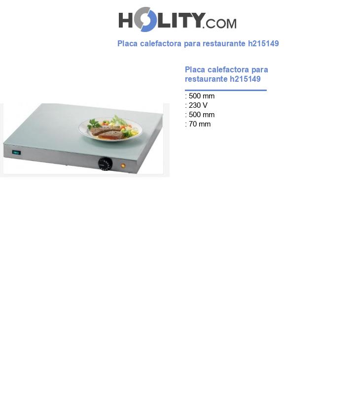 Placa calefactora para restaurante h215149