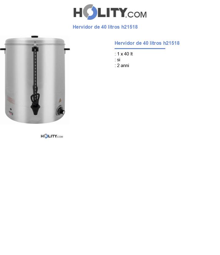 Hervidor de 40 litros h21518