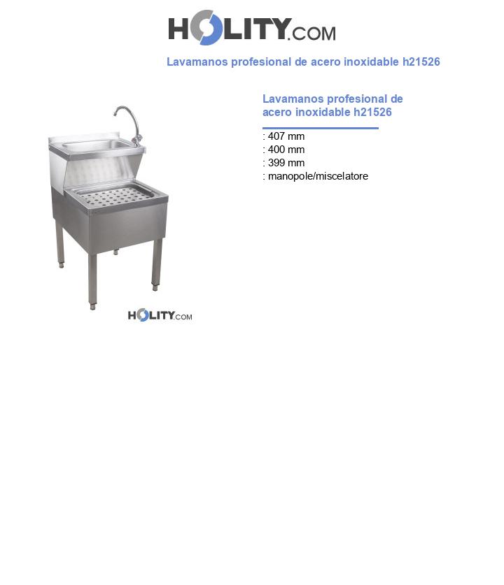 Lavamanos profesional de acero inoxidable h21526