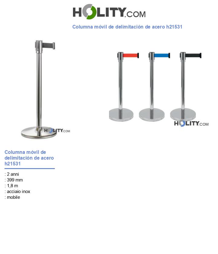 Columna móvil de delimitación de acero h21531
