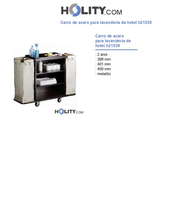 Carro de acero para lavandería de hotel h21539