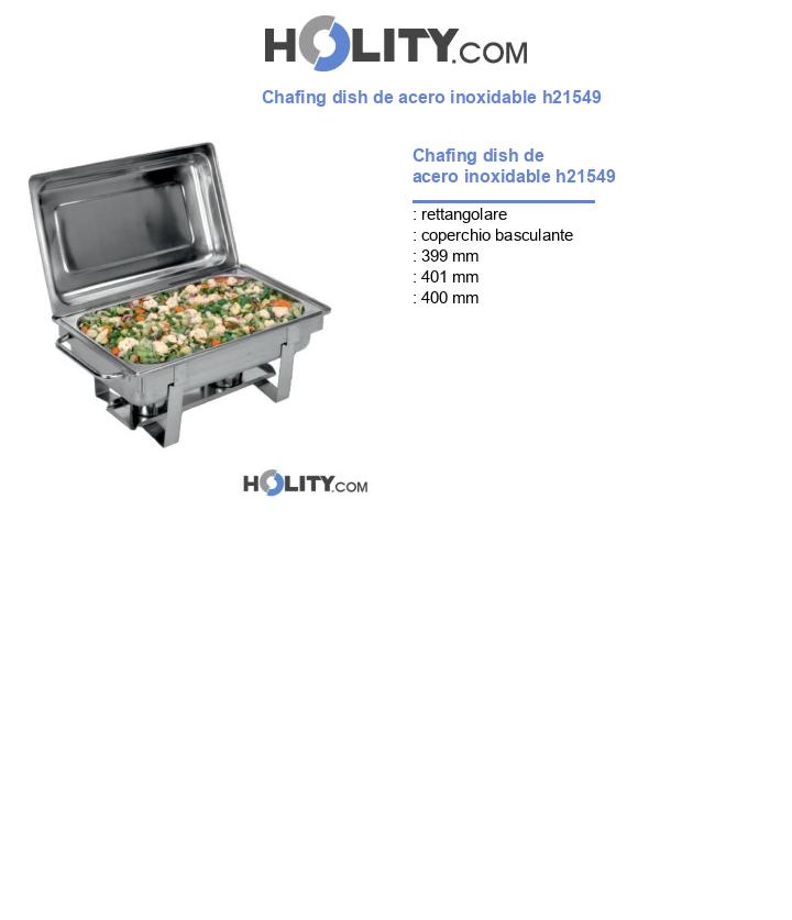 Chafing dish de acero inoxidable h21549