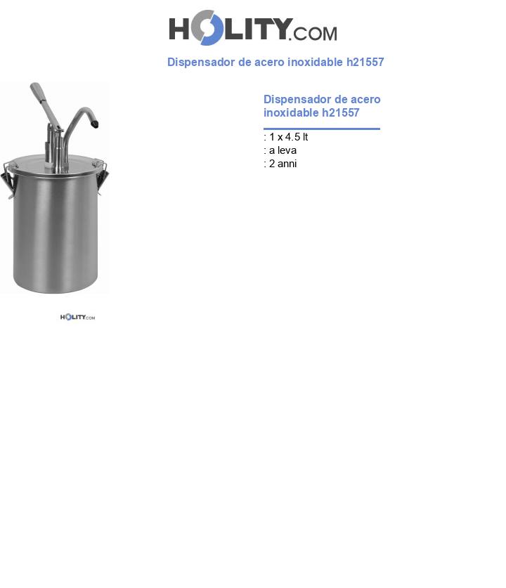 Dispensador de acero inoxidable h21557