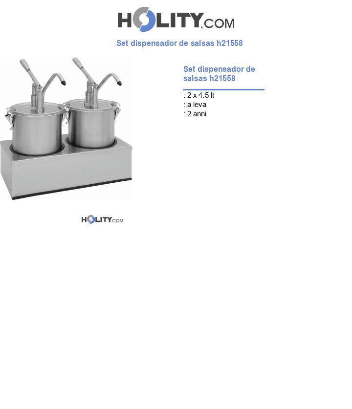 Set dispensador de salsas h21558