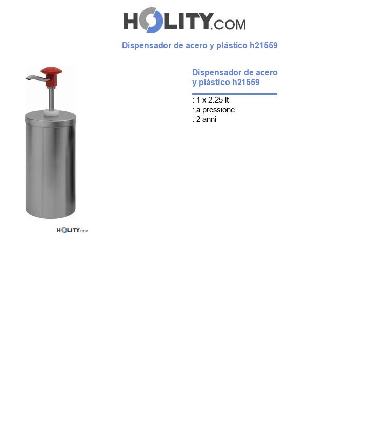 Dispensador de acero y plástico h21559