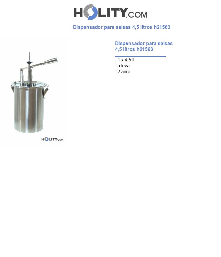 Dispensador para salsas 4,5 litros h21563
