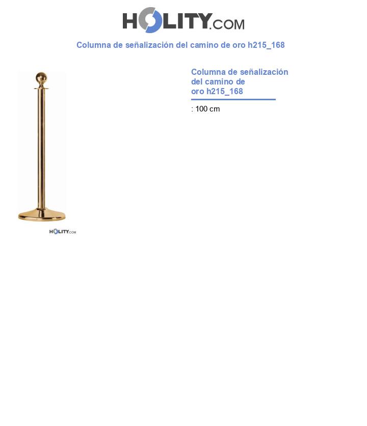 Columna de señalización del camino de oro h215_168