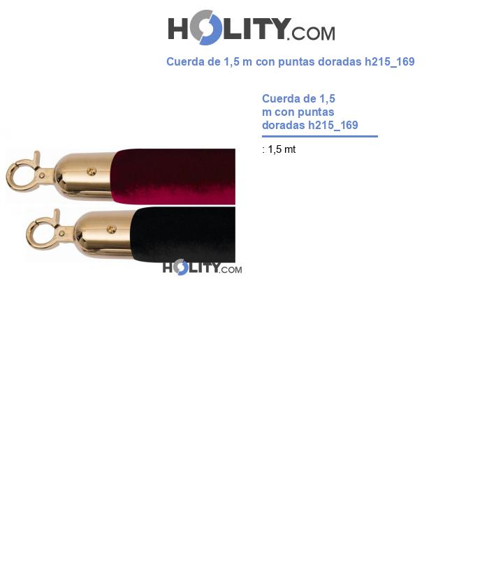 Cuerda de 1,5 m con puntas doradas h215_169