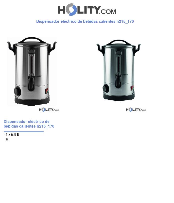 Dispensador eléctrico de bebidas calientes h215_170