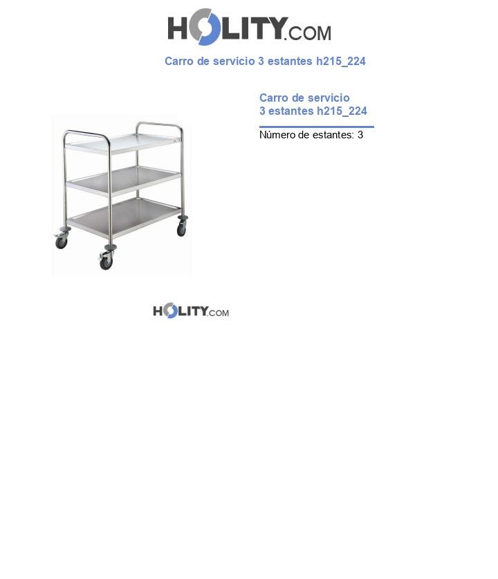 Carro de servicio 3 estantes h215_224