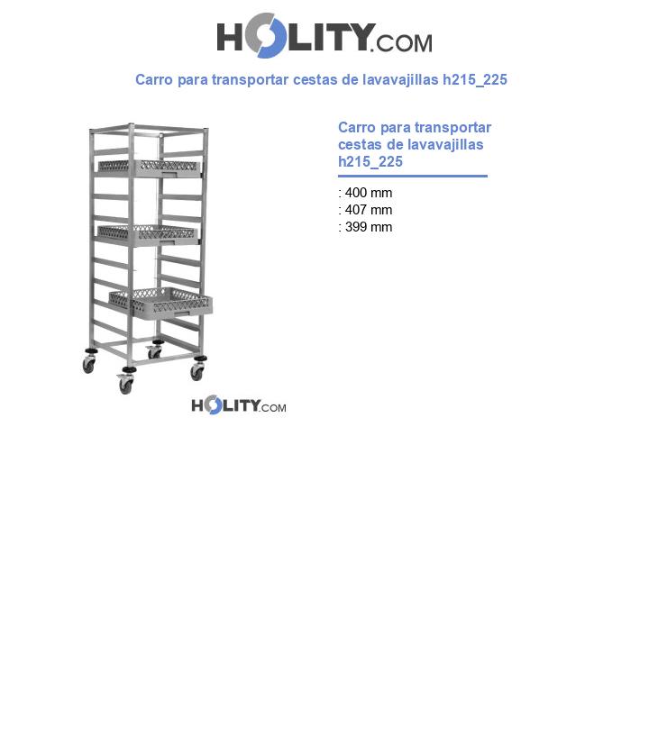 Carro para transportar cestas de lavavajillas h215_225
