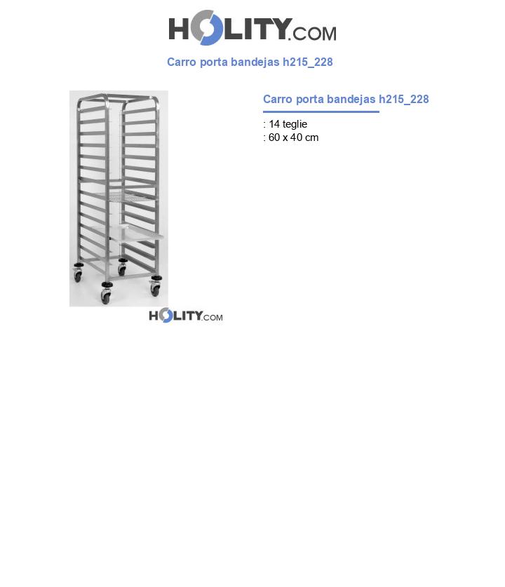Carro porta bandejas h215_228