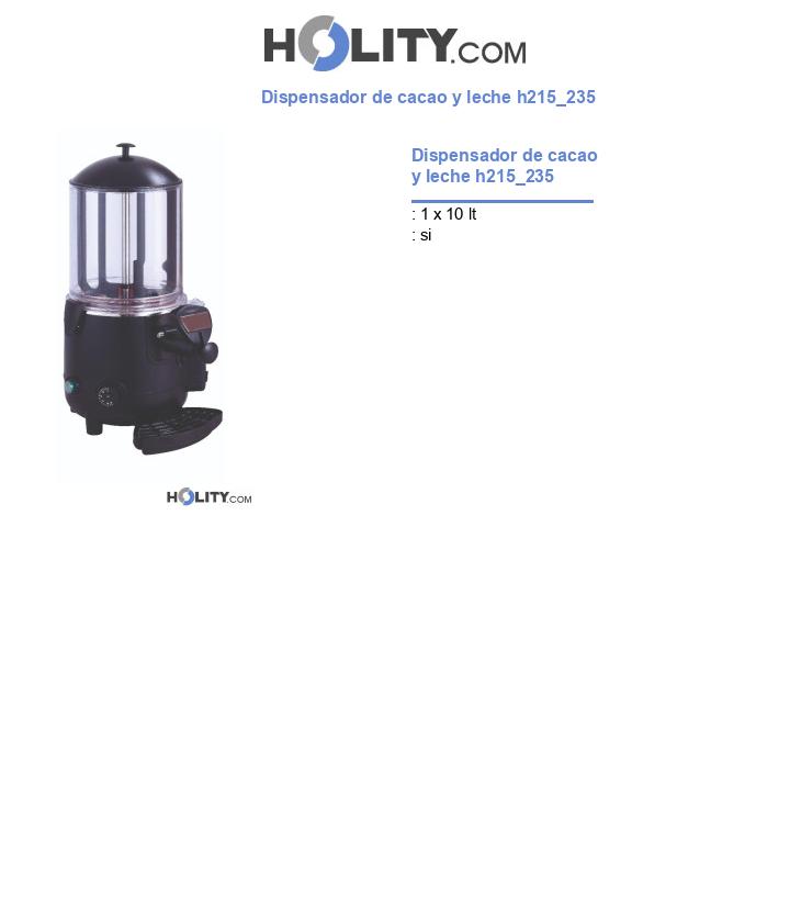 Dispensador de cacao y leche h215_235