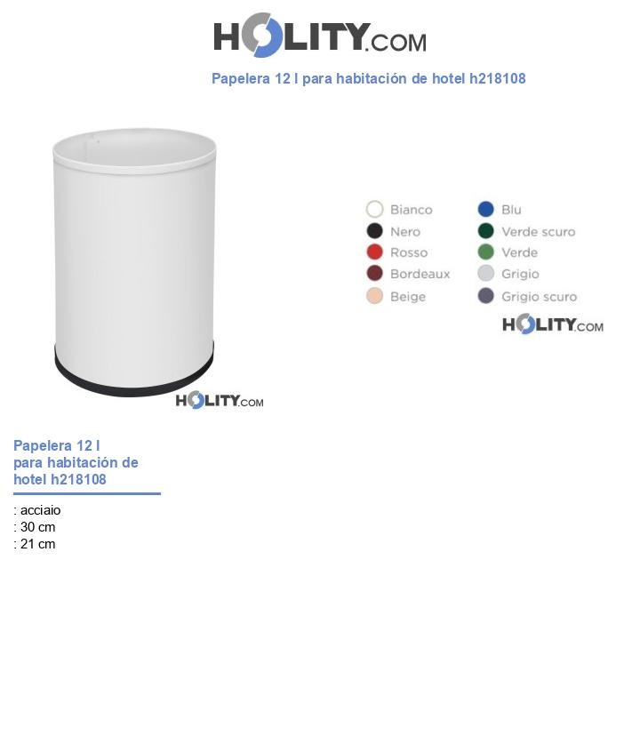 Papelera 12 l para habitación de hotel h218108