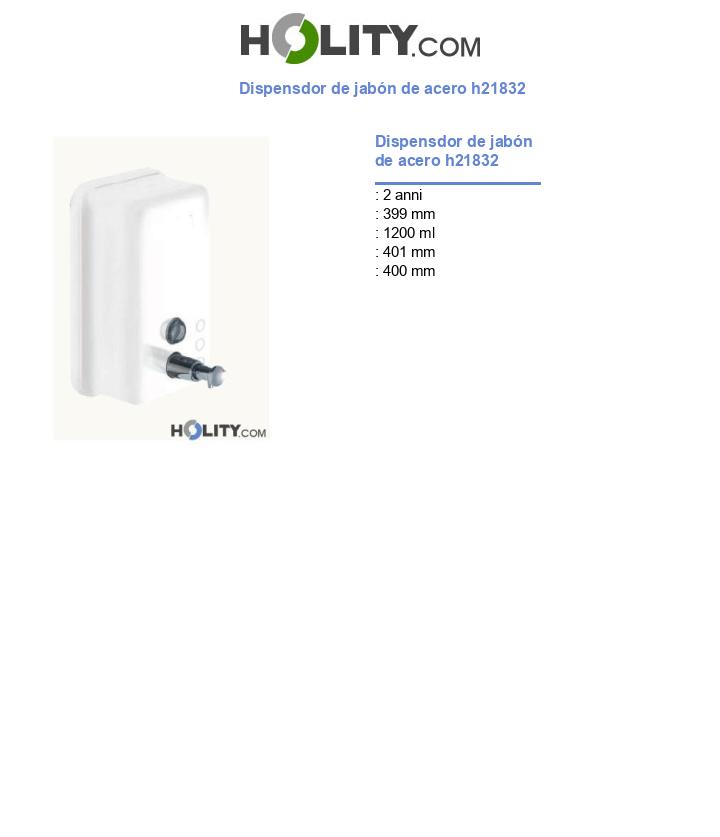 Dispensdor de jabón de acero h21832