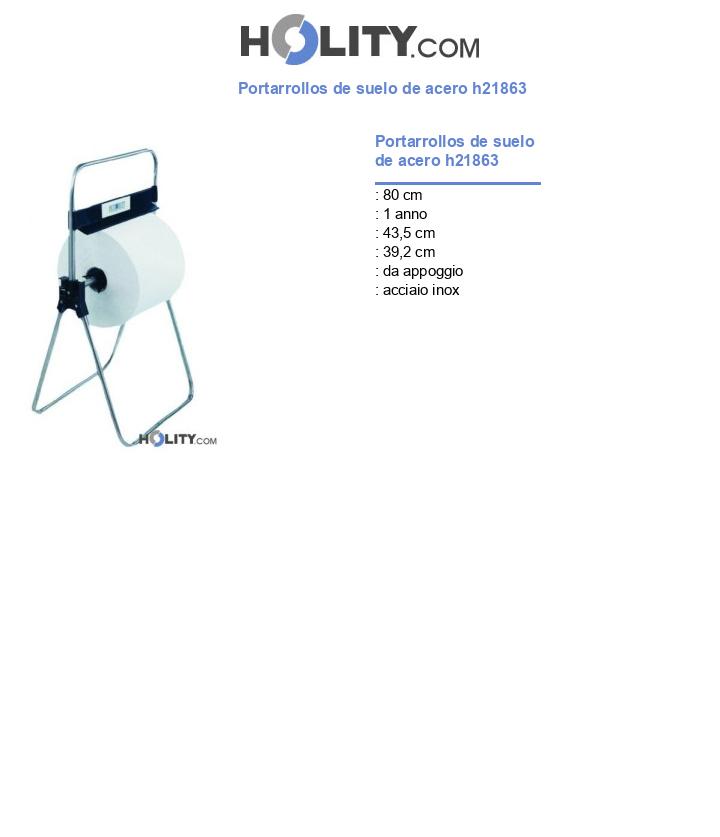 Portarrollos de suelo de acero h21863