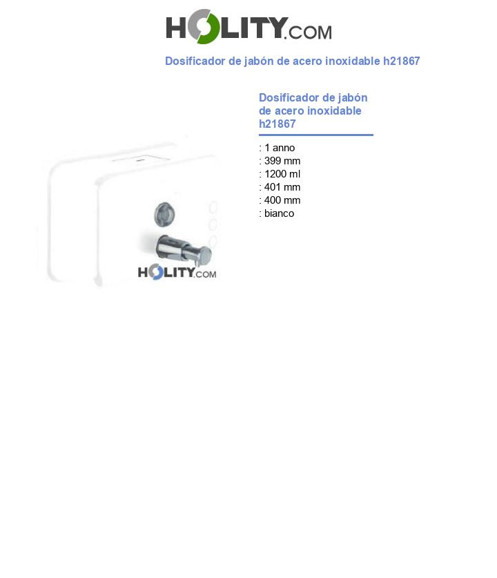 Dosificador de jabón de acero inoxidable h21867