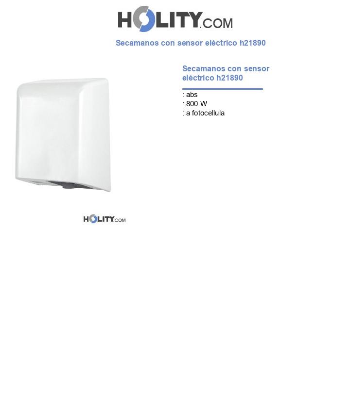 Secamanos con sensor eléctrico h21890