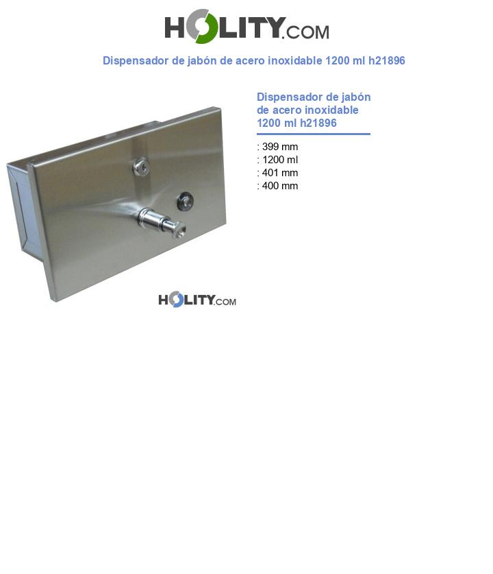 Dispensador de jabón de acero inoxidable 1200 ml h21896
