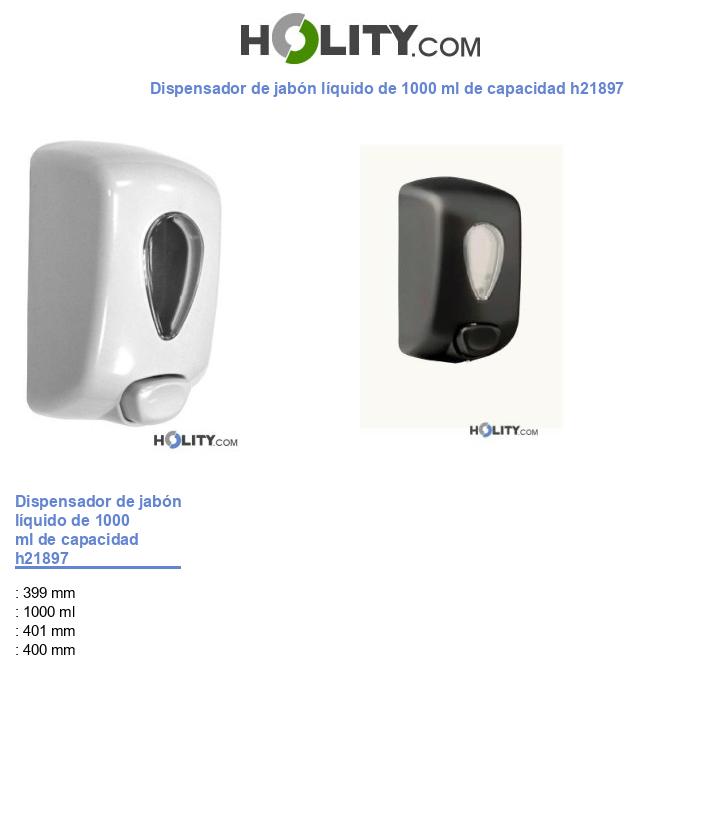 Dispensador de jabón líquido de 1000 ml de capacidad h21897