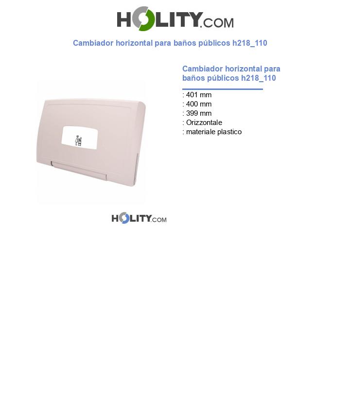 Cambiador horizontal para baños públicos h218_110