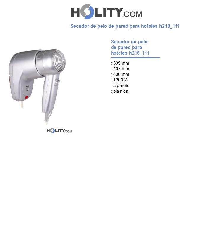 Secador de pelo de pared para hoteles h218_111