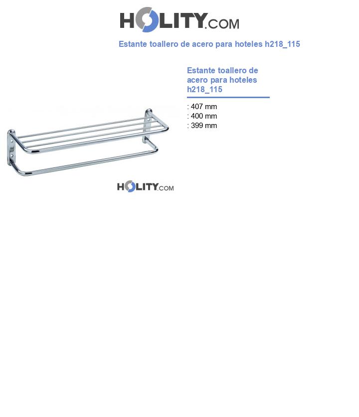 Estante toallero de acero para hoteles h218_115