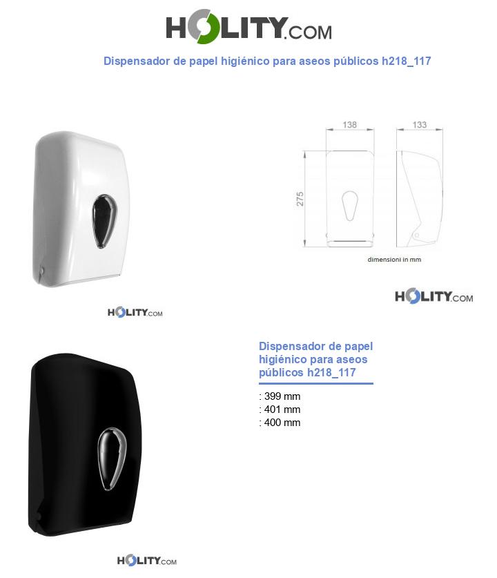 Dispensador de papel higiénico para aseos públicos h218_117