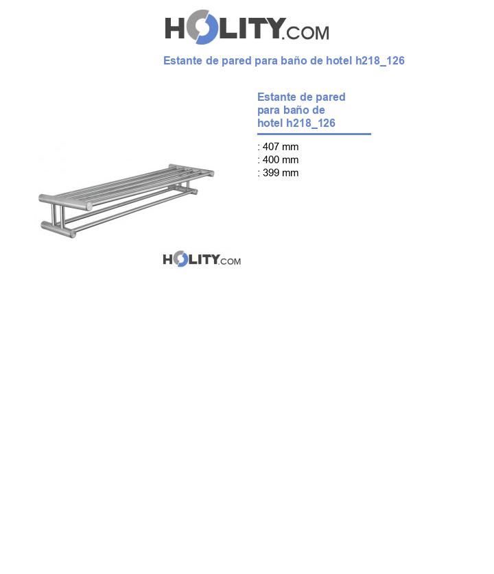 Estante de pared para baño de hotel h218_126