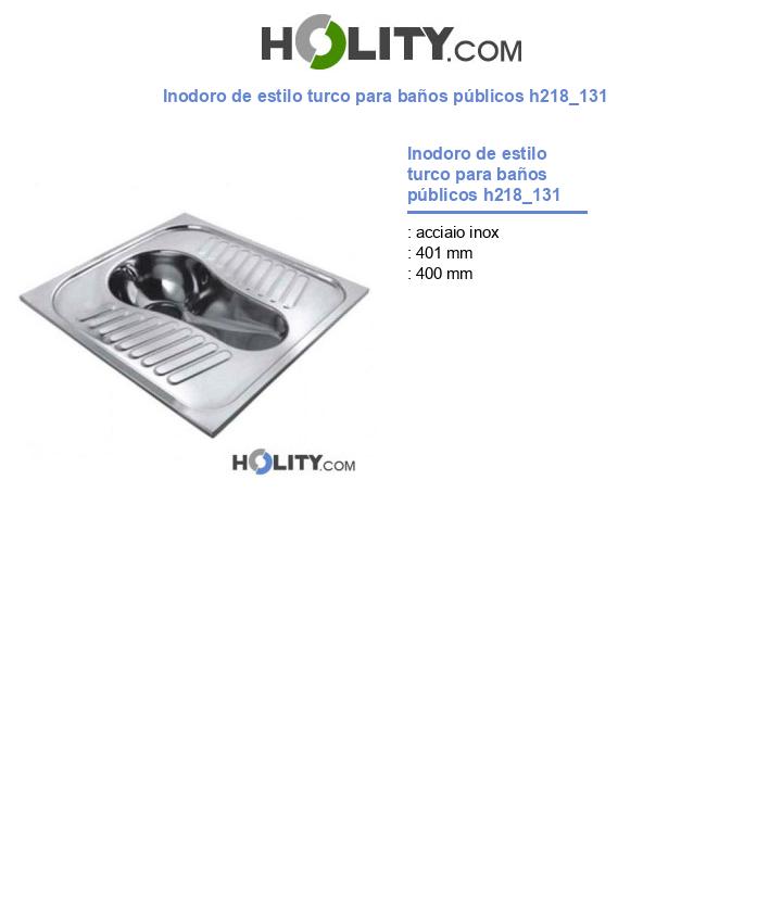 Inodoro de estilo turco para baños públicos h218_131