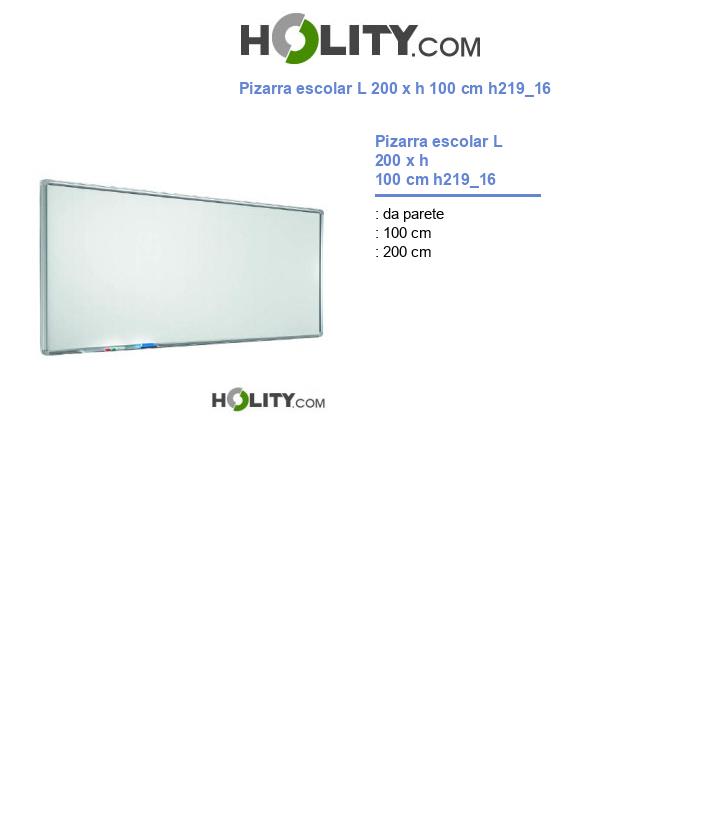 Pizarra escolar L 200 x h 100 cm h219_16
