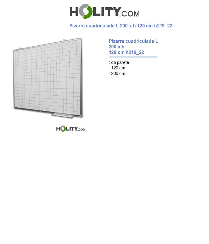 Pizarra cuadriculada L 200 x h 120 cm h219_22
