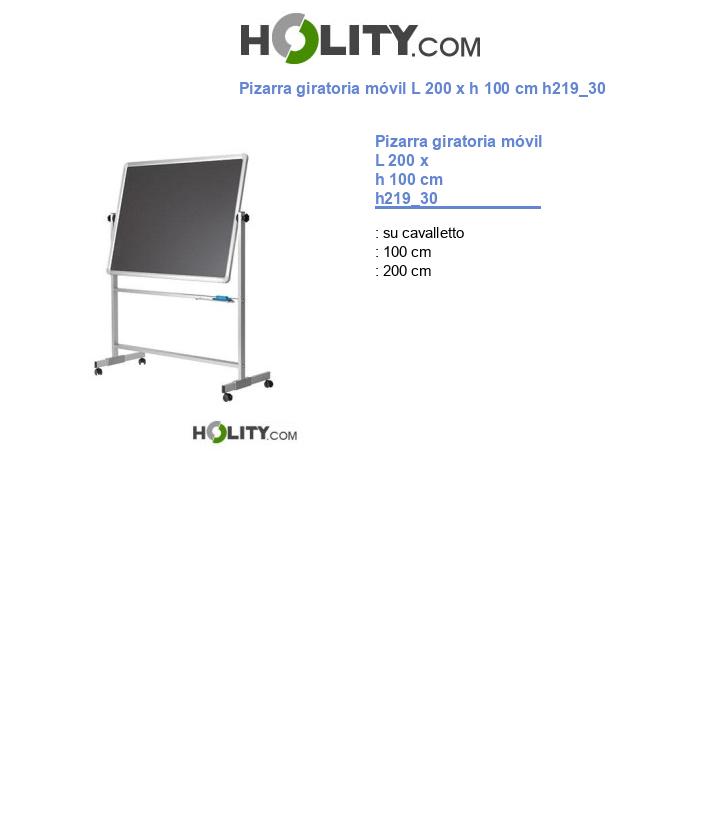 Pizarra giratoria móvil L 200 x h 100 cm h219_30