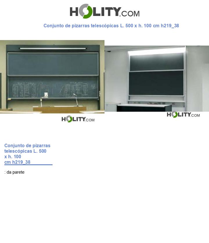 Conjunto de pizarras telescópicas L. 500 x h. 100 cm h219_38