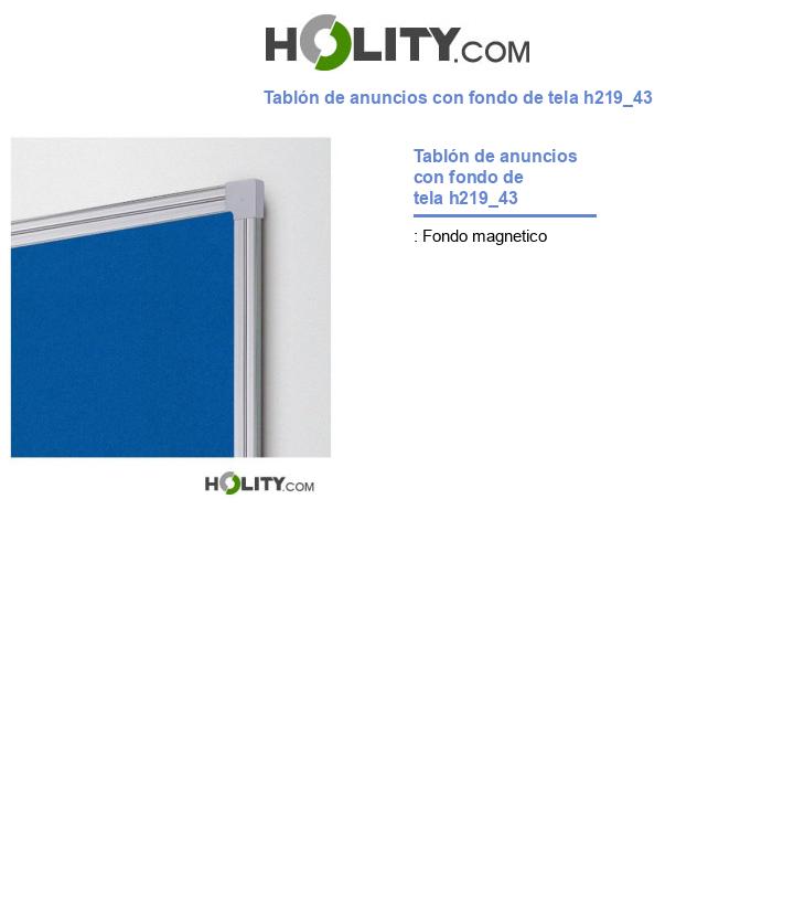 Tablón de anuncios con fondo de tela h219_43