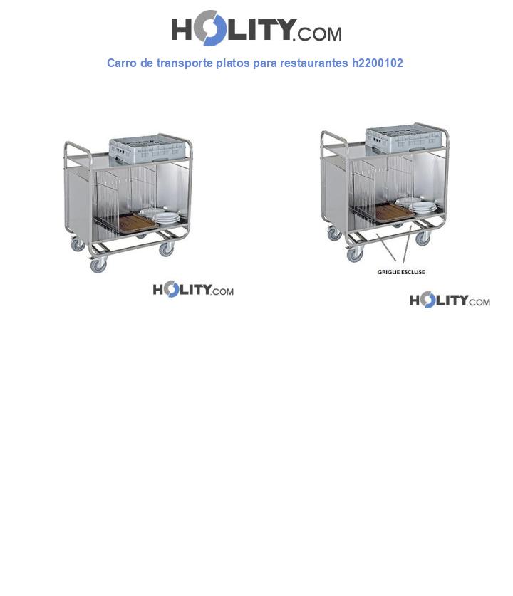 Carro de transporte platos para restaurantes h2200102