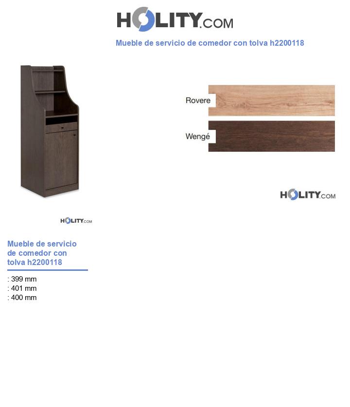 Mueble de servicio de comedor con tolva h2200118