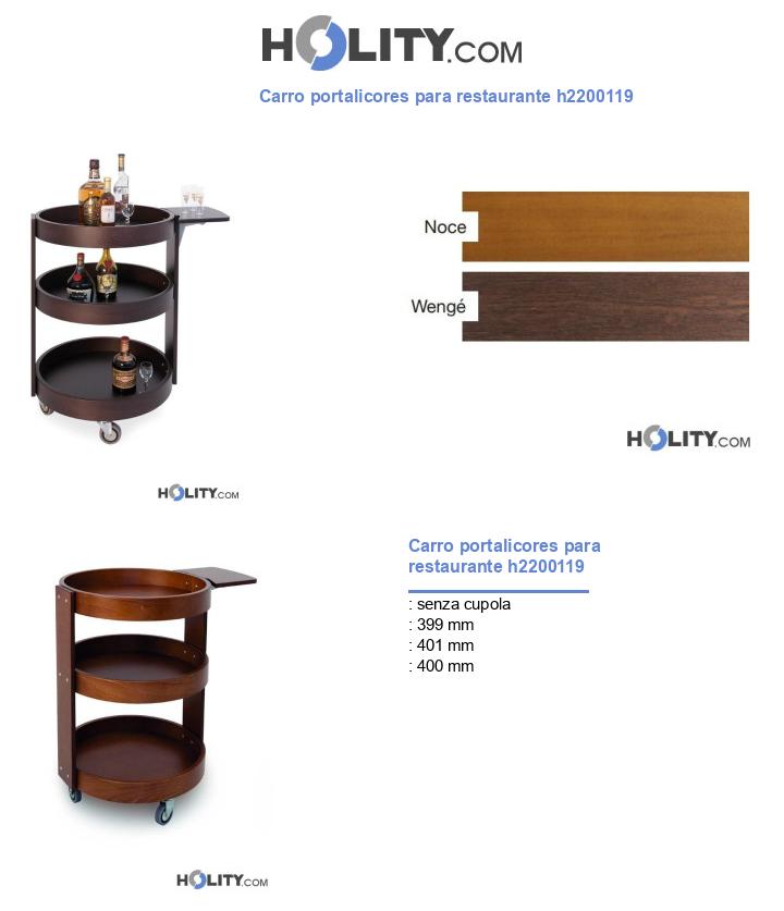 Carro portalicores para restaurante h2200119