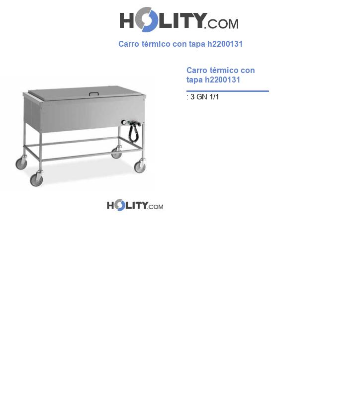 Carro térmico con tapa h2200131