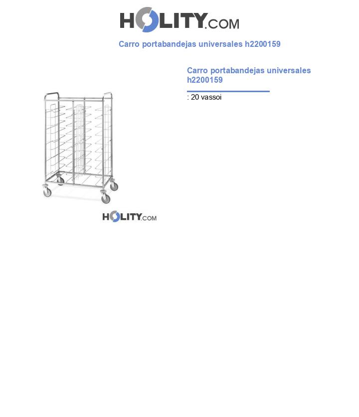 Carro portabandejas universales h2200159