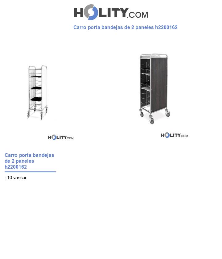 Carro porta bandejas de 2 paneles h2200162