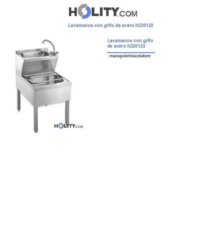 Lavamanos con grifo de acero h220122