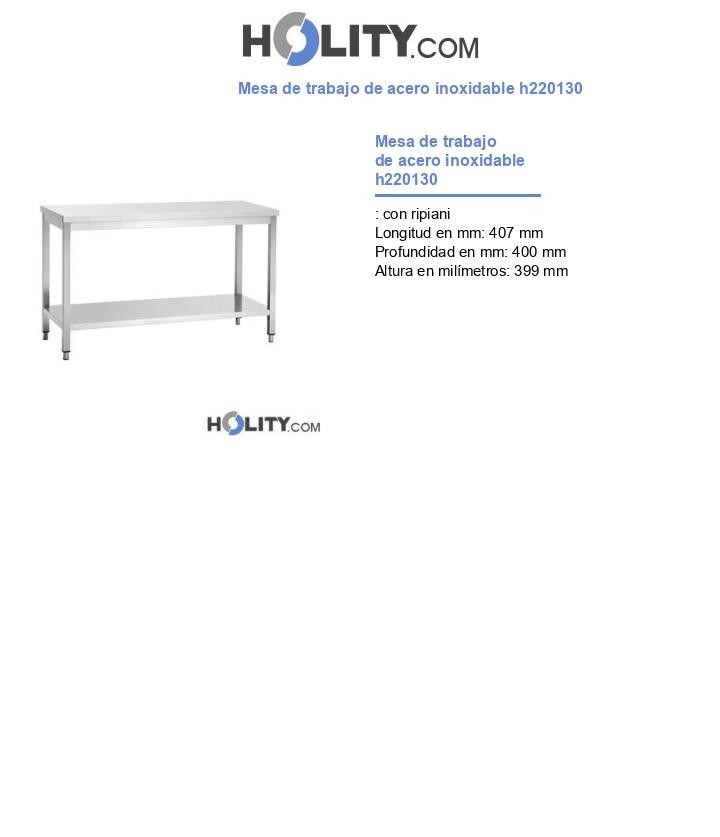 Mesa de trabajo de acero inoxidable h220130