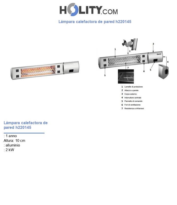 Lámpara calefactora de pared h220145