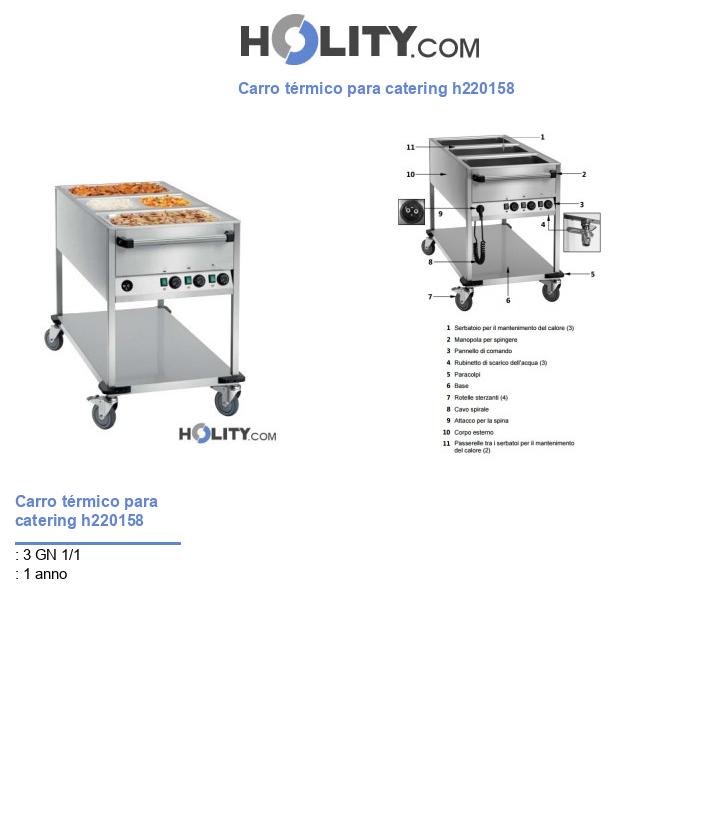 Carro térmico para catering h220158