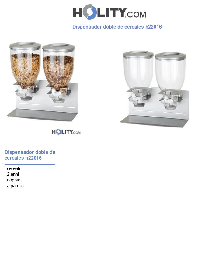 Dispensador doble de cereales h22016