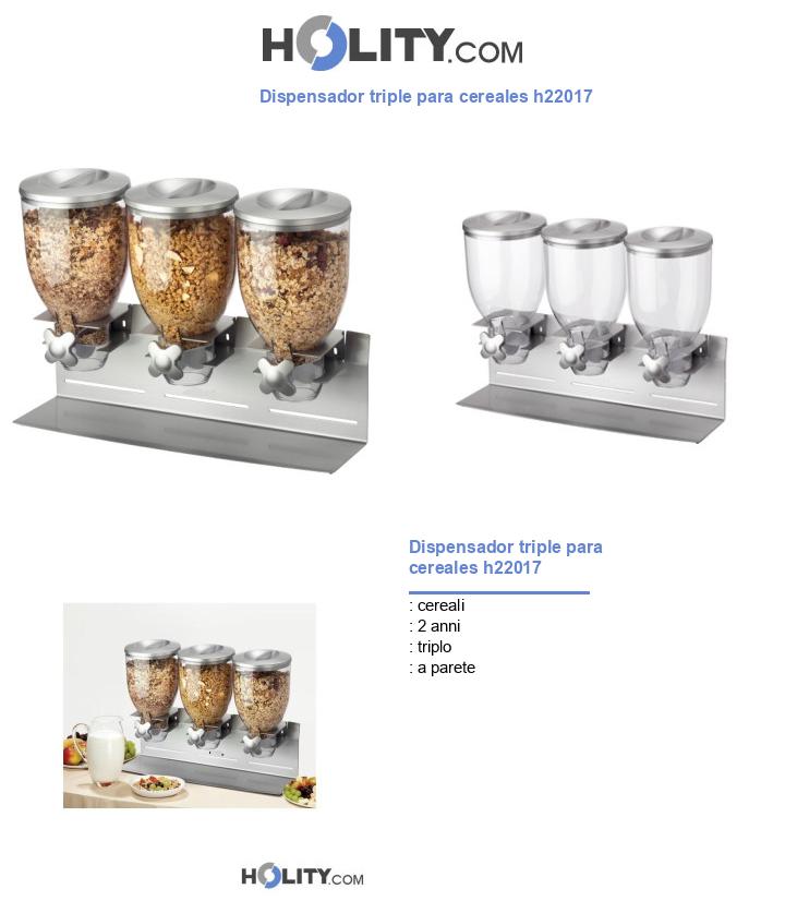 Dispensador triple para cereales h22017