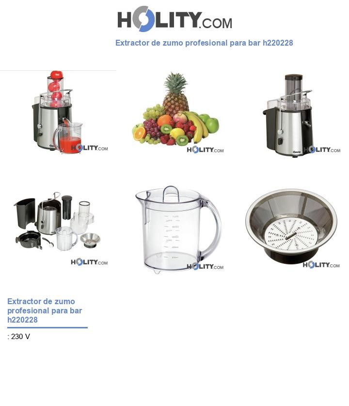 Extractor de zumo profesional para bar h220228