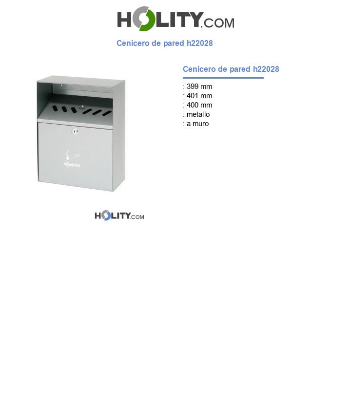 Cenicero de pared h22028